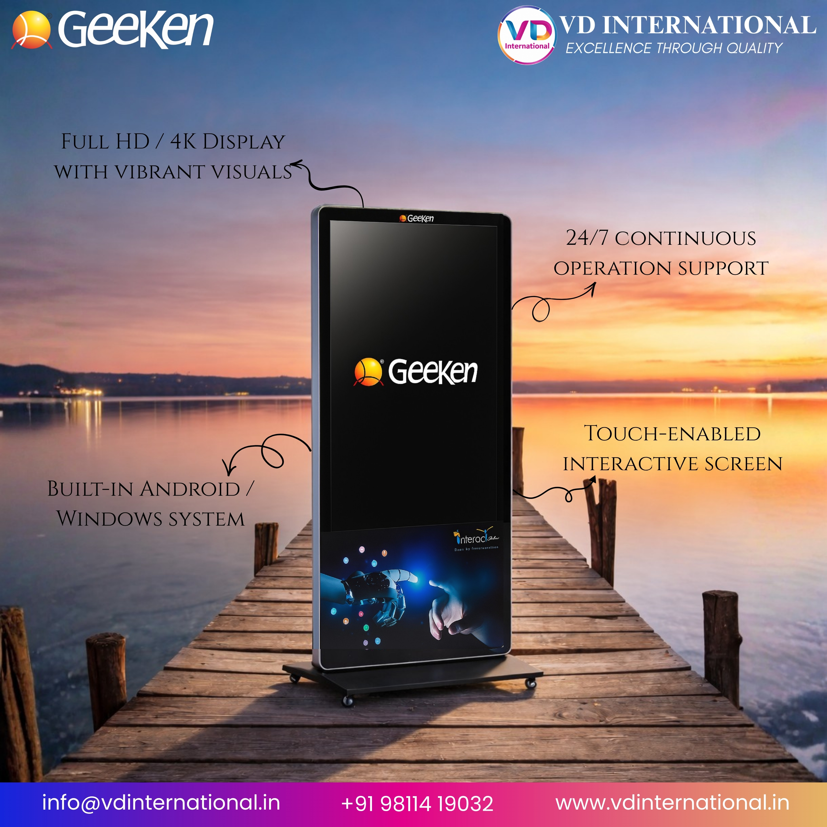 Smart Display Solutions by VD International: Geeken Digital Kiosk