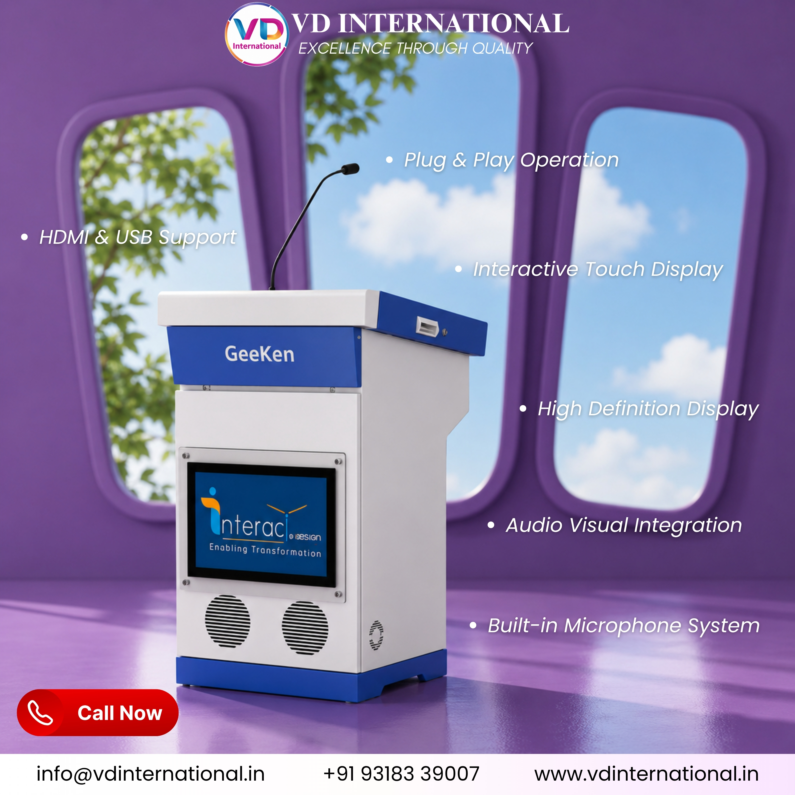Transform Smart Presentations with Digital Podium – by VD International