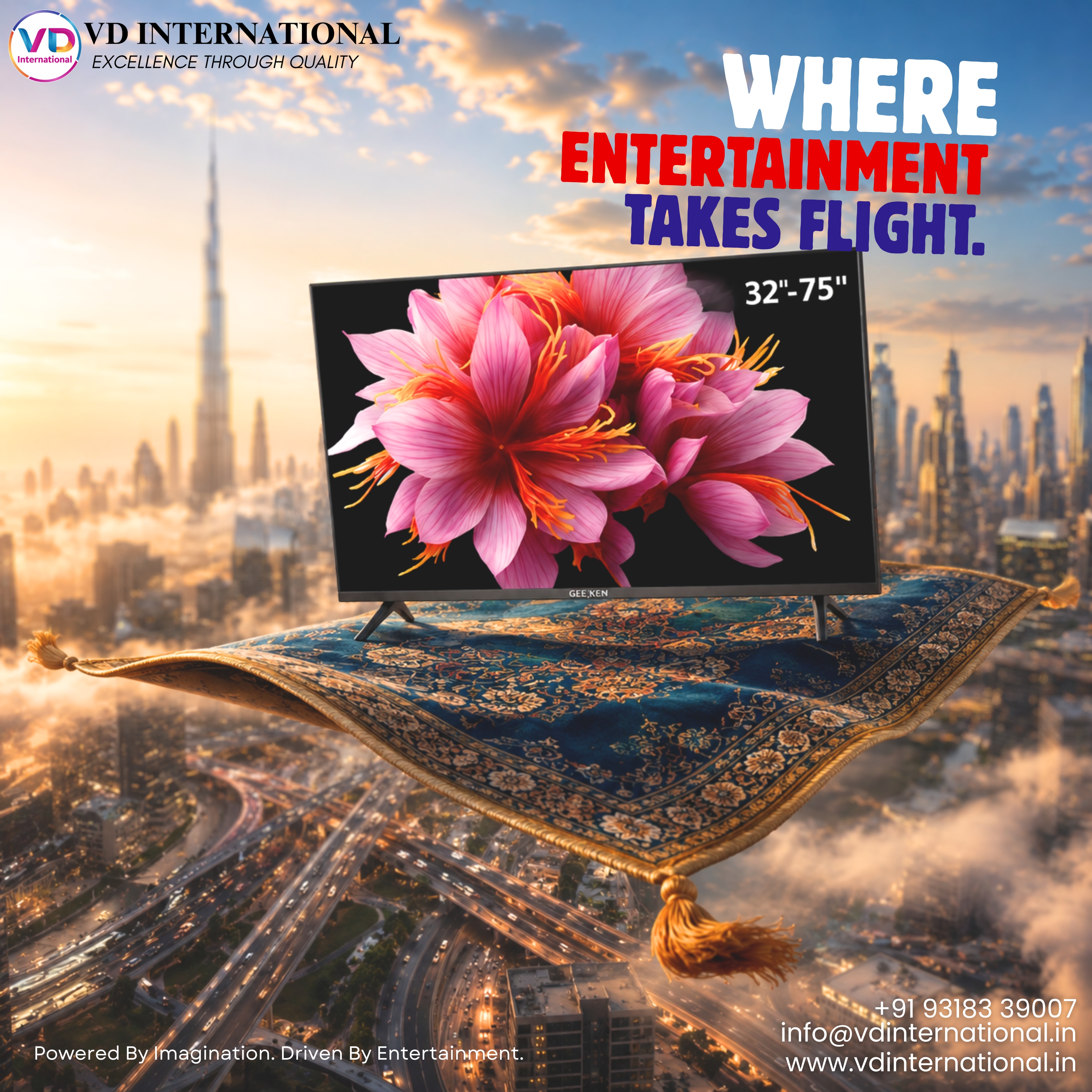 Experience Smart Entertainment with Smart TV – Advanced Display Technology by VD International